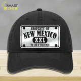 Property Of New Mexico Novelty License Plate Hat Unconstructed Cotton / Black