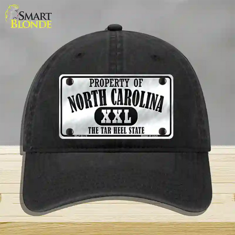 Property Of North Carolina Novelty License Plate Hat Unconstructed Cotton / Black