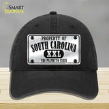 Property Of South Carolina Novelty License Plate Hat Unconstructed Cotton / Black