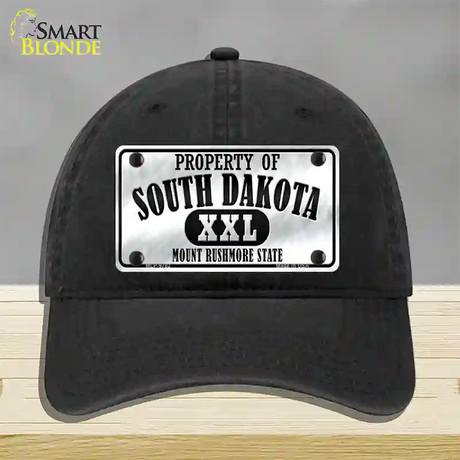 Property Of South Dakota Novelty License Plate Hat Unconstructed Cotton / Black