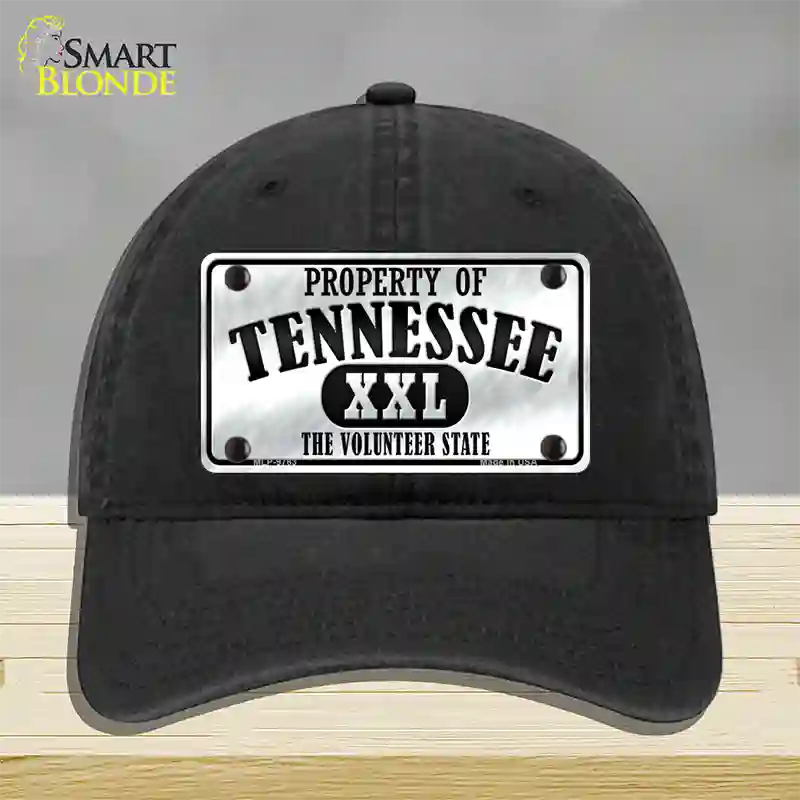 Property Of Tennessee Novelty License Plate Hat Unconstructed Cotton / Black