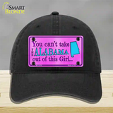 Alabama Girl Novelty License Plate Hat Unconstructed Cotton / Black