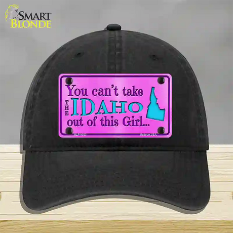 Idaho Girl Novelty License Plate Hat Unconstructed Cotton / Black