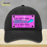 Kentucky Girl Novelty License Plate Hat Unconstructed Cotton / Black