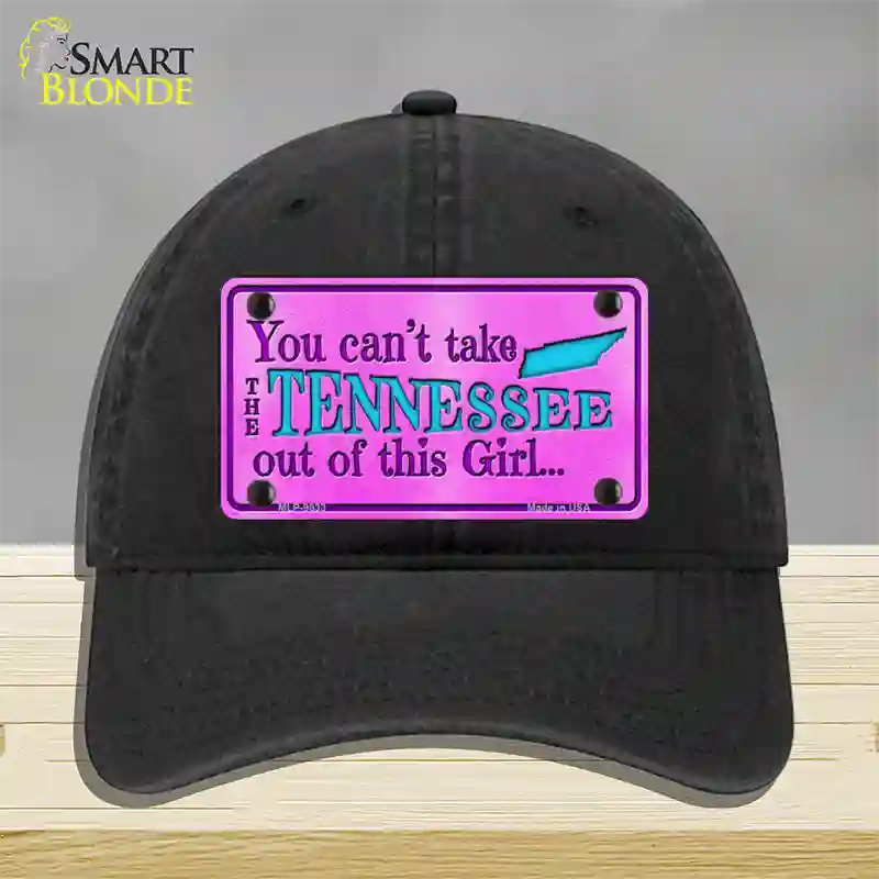 Tennessee Girl Novelty License Plate Hat Unconstructed Cotton / Black