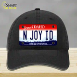 N Joy ID Idaho Novelty License Plate Hat Unconstructed Cotton / Black