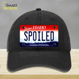 Spoiled Idaho Novelty License Plate Hat Unconstructed Cotton / Black