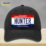 Hunter Idaho Novelty License Plate Hat Unconstructed Cotton / Black