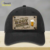 Root Beer Floats Novelty License Plate Hat Unconstructed Cotton / Black