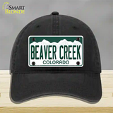 Beaver Creek Colorado Novelty License Plate Hat Unconstructed Cotton / Black