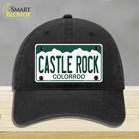 Castle Rock Colorado Novelty License Plate Hat Unconstructed Cotton / Black