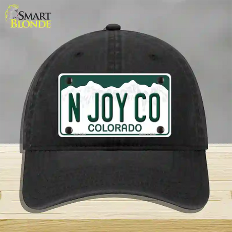 N Joy CO Colorado Novelty License Plate Hat Unconstructed Cotton / Black