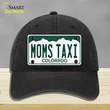 Moms Taxi Colorado Novelty License Plate Hat Unconstructed Cotton / Black