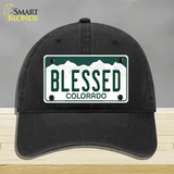 Blessed Colorado Novelty License Plate Hat Unconstructed Cotton / Black