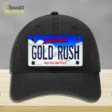 Gold Rush South Dakota Novelty License Plate Hat Unconstructed Cotton / Black