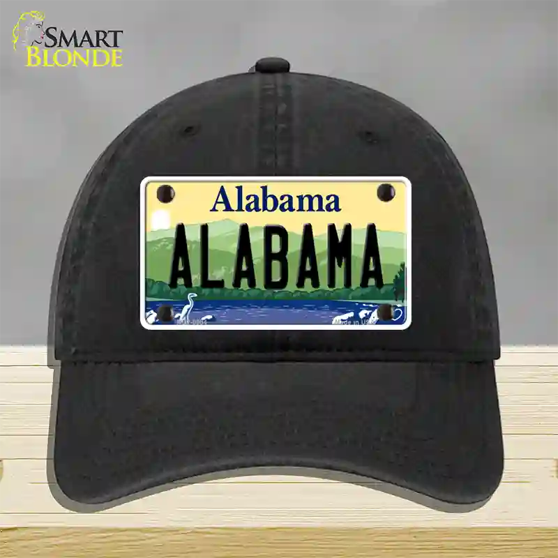 Alabama Hills Novelty License Plate Hat Unconstructed Cotton / Black