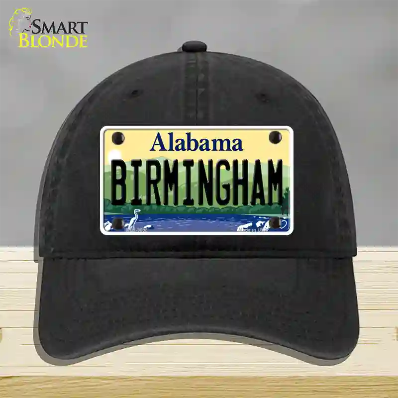 Birmingham Alabama Novelty License Plate Hat Unconstructed Cotton / Black