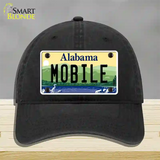 Mobile Alabama Novelty License Plate Hat Unconstructed Cotton / Black