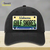 Gulf Shores Alabama Novelty License Plate Hat Unconstructed Cotton / Black