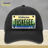 Tuskegee Alabama Novelty License Plate Hat Unconstructed Cotton / Black