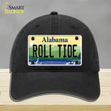 Roll Tide Alabama Novelty License Plate Hat Unconstructed Cotton / Black