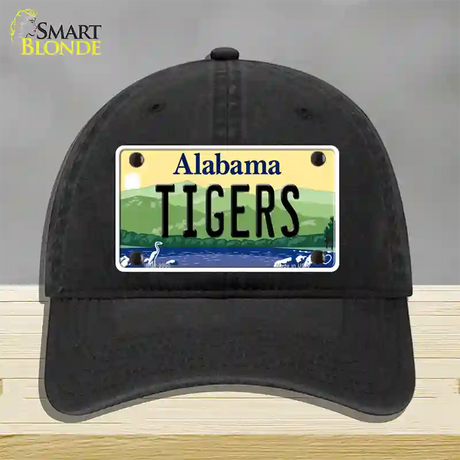 Tigers Alabama Novelty License Plate Hat Unconstructed Cotton / Black