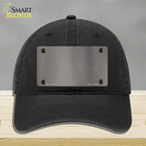 Grey Metallic Solid Novelty License Plate Hat Unconstructed Cotton / Black