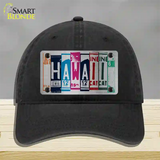 Hawaii License Plate Art Novelty License Plate Hat Unconstructed Cotton / Black