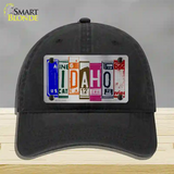 Idaho License Plate Art Novelty License Plate Hat Unconstructed Cotton / Black