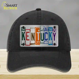 Kentucky License Plate Art Novelty License Plate Hat Unconstructed Cotton / Black