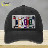 Nevada License Plate Art Novelty License Plate Hat Unconstructed Cotton / Black