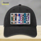 New Jersey License Plate Art Novelty License Plate Hat Unconstructed Cotton / Black