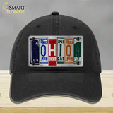 Ohio License Plate Art Novelty License Plate Hat Unconstructed Cotton / Black