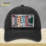 Oregon License Plate Art Novelty License Plate Hat Unconstructed Cotton / Black