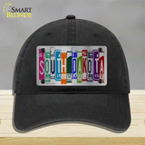 South Dakota License Plate Art Novelty License Plate Hat Unconstructed Cotton / Black