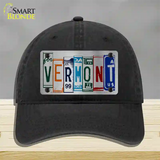 Vermont License Plate Art Novelty License Plate Hat Unconstructed Cotton / Black