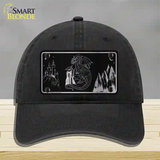 Wizards And Dragons Black Brushed Chrome Novelty License Plate Hat Unconstructed Cotton / Black