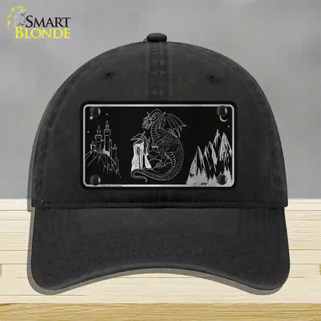 Wizards And Dragons Black Brushed Chrome Novelty License Plate Hat Unconstructed Cotton / Black