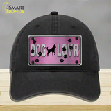 Dog Lover Pink Brushed Chrome Novelty License Plate Hat Tag Unconstructed Cotton / Black