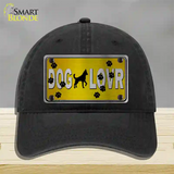 Dog Lover Yellow Brushed Chrome Novelty License Plate Hat Tag Unconstructed Cotton / Black