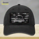 California Carbon Fiber Novelty License Plate Hat Unconstructed Cotton / Black