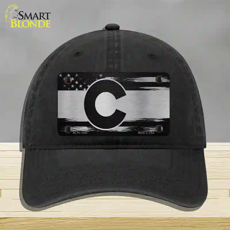 Colorado Carbon Fiber Novelty License Plate Hat Unconstructed Cotton / Black