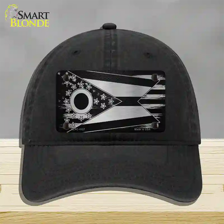 Ohio Carbon Fiber Novelty License Plate Hat Unconstructed Cotton / Black