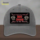 Big Dogs Black Novelty License Plate Hat Unconstructed Cotton / Charcoal