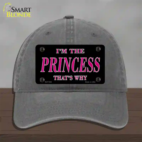 Princess Thats Why Novelty License Plate Hat Unconstructed Cotton / Charcoal