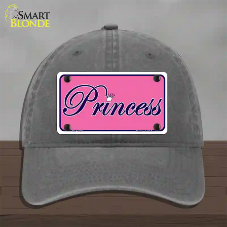 Pink Princess Tiara Novelty License Plate Hat Unconstructed Cotton / Charcoal