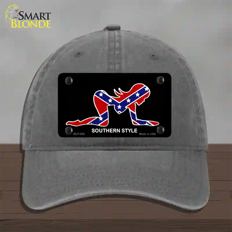 Southern Style Sexy Novelty License Plate Hat Unconstructed Cotton / Charcoal