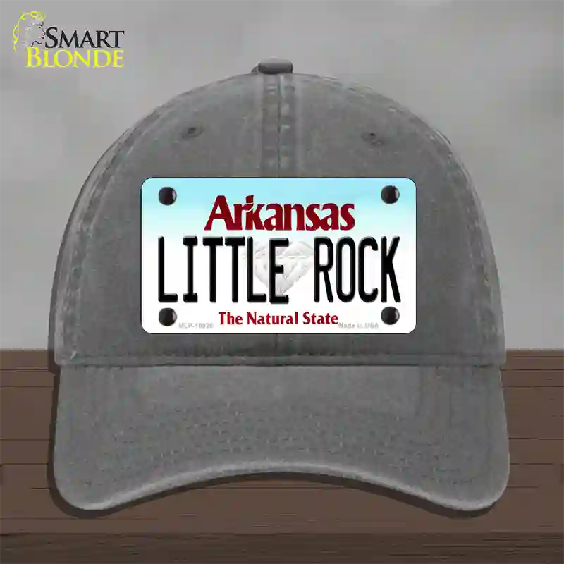 Little Rock Arkansas Novelty License Plate Hat Unconstructed Cotton / Charcoal