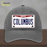 Columbus Ohio Novelty License Plate Hat Unconstructed Cotton / Charcoal