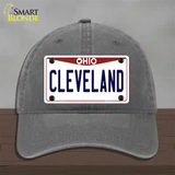 Cleveland Ohio Novelty License Plate Hat Unconstructed Cotton / Charcoal